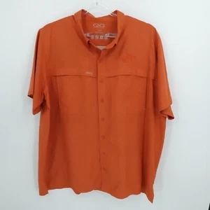 Game Guard Outdoors Shirt Mens XXXL Orange Fishing Vented Embroidered Mikes Hard - Picture 1 of 14