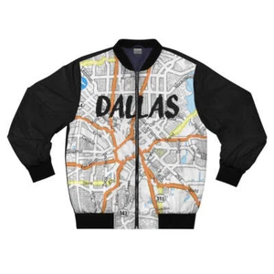 Dallas Kimante Black AOP Bomber Jacket - Picture 1 of 10