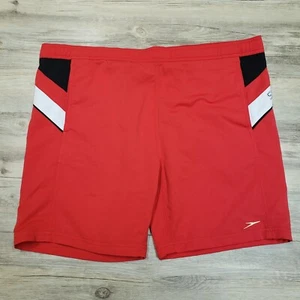 Speedo Swim Trunks Mens M Board Shorts Red Mesh Lined Red Drawstring - Picture 1 of 12