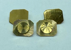 Stylish Vintage 22CT Gold On Sterling Silver Cufflinks 6.5 grams - Picture 1 of 5