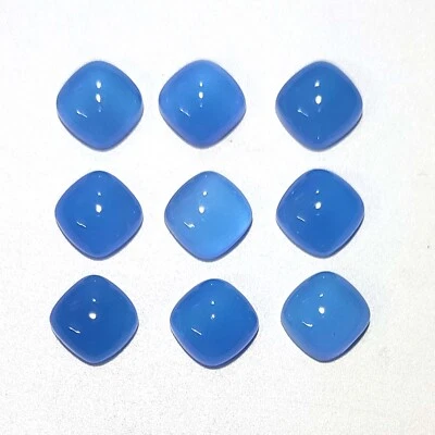 Lote al por mayor de 10 piezas de piedras preciosas espirituales sueltas de calcedonia cabujón natural India Foto 1 de 4