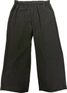 Eileen Fisher schwarze Seide Pull On gerades Bein kurze Hose Gummibund S - Bild 1 von 11