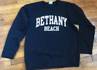 Bethany Beach Delaware Sweatshirt Women's Size M Black Comfort Colors Pullover