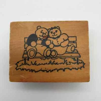 Sello de goma de dos osos en banco CIOTOLA Foto 1 de 4