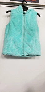 Cat & Jack Green Reversible Hooded Vest Girls Size L 10-12 - Picture 1 of 5