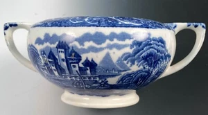 Seltene Blue Willow by Wedgwood große Zuckerdose ohne Deckel Top Zustand Porzellan - Bild 1 von 5