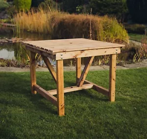 Wooden garden furniture Wooden garden table - Picture 1 of 3