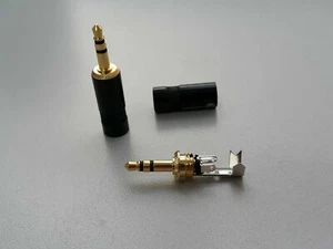 2x 3.5mm Estéreo Macho Mini Jack Cobre Chapado en Oro Enchufe YS HIFI  - Imagen 1 de 2