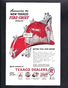 TEXACO OIL COMPANY 1946 KÜNDIGUNG DER NEUEN TEXACO FIRE CHIEF BENZINANZEIGE - Bild 1 von 1