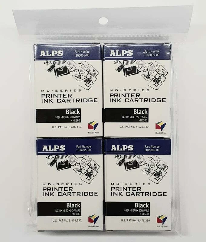 Alps MD Printer Ink Cartridge - Black 4-Pack 106057-00 - Image 1 of 1