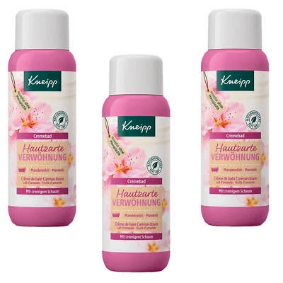 3x 400 ml Kneipp baño crema tarjeta de piel mimo leche de almendras aceite de almendras baño ducha Foto 1 de 3