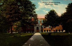 VINTAGE POSTCARD - WESTERN SCHOOL BUILDING, CHILLICOTHE, OHIO  BK27 - Bild 1 von 1