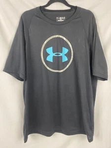 Under Armour T Shirt Mens Medium Black Loose Fit Logo Active Sports Gym Outdoors - Picture 1 of 6
