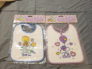 Lot of 2 Baby Looney Tunes Cotton / Terry Tie Bibs New! - Picture 1 of 8