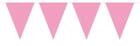 Bunting XL Baby Pink 10 metres long, Triangle Flags, Plastic Pink Fancy Dress