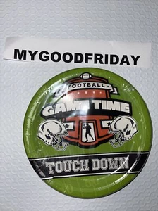 Football Party 24 Plates Game Time Touchdown End Zone Paper  7" Size 3 PACKS - Picture 1 of 4