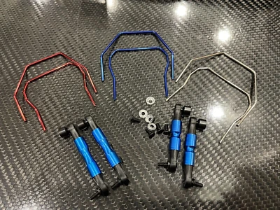 Aluminum Front & Rear Sway Bar Kit Traxxas Slash 4x4 VXL XL5 BLue - Image 1 of 4
