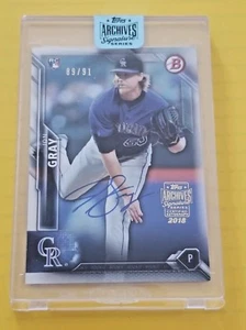 JON GRAY 2018 TOPPS ARCHIVES SIGNATURE SERIES BUYBACK AUTO SP# 89/91 ROCKIES - Picture 1 of 1