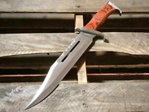 18" Rambo Wood Hunting Knife First Blood III Rambo Bowie Survival Knife