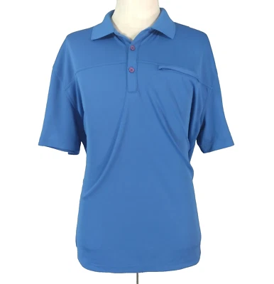 Reel Legends polo shirt men's large Blue short sleeve Dri-Fit vented outdoor - Image 1 of 4
