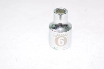 Crescent 6mm Chrome Metric Socket 12 Point 3/8'' Drive  - Image 1 of 3