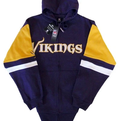 VF IMAGEWEAR Minnesota Vikings Men's NFL Colorblock Full-Zip Hoodie - Size 2XL - New W/Tags