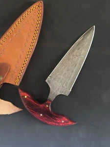 7" Raindrop Damascus Steel Skinner Hunting Knife ox 3490,, - Picture 1 of 5