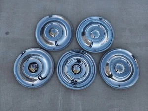 Original 1950 1951 1952 1953 Oldsmobile 15" Hubcap Wheelcover Center Cap Set 5 - Picture 1 of 12