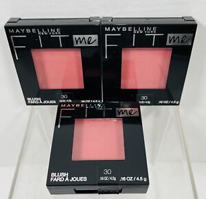 Lot Of 3 Maybelline New York FIT Me Blush 30 Rose NEW Sealed