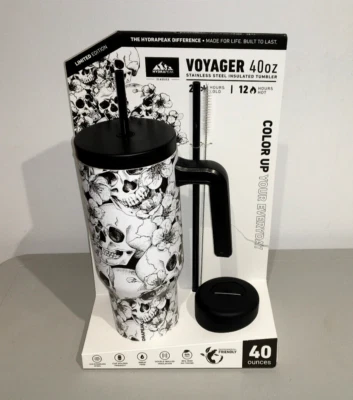VASO HARD2FIND HYDROPEAK "VOYAGER" SKULLFACE BLANCO Y NEGRO (NUEVO) Foto 1 de 4