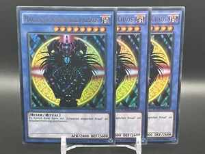 Yugioh Playset 3x Magier des Schwarzen Chaos YGLD DEC01/ Ultra Rare/ Near Mint - Bild 1 von 1