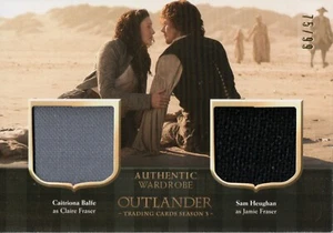 Outlander  3, Caitriona Balfe / Sam Heughan Dual Wardrobe Relic Card DM3 #75/99 - Picture 1 of 2