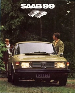 Saab 99 carb + injection c.1972 Italian market original colour sales brochure - Picture 1 of 1