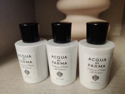 3 X Acqua di Parma COLONIA BODY LOTION 75ml.RRP £60.3 X 75ML = 225ML.