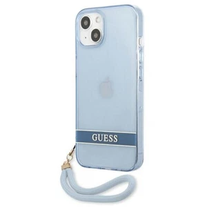 Coque Guess rigide avec avec sangle pour Apple iPhone 13/14/15 6.1 - bleu - Imagen 1 de 4