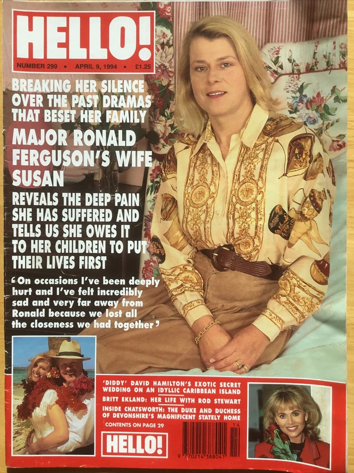 HELLO! MAGAZINE #299 - 9 APRIL 1994 - SUSAN FERGUSON - DAVID HAMILTON - Image 1 of 1