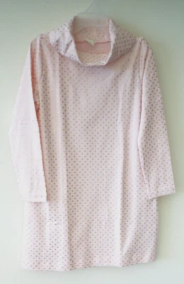 NWT Crewcuts Pink/Gold Polka Dot Turtleneck Knit Dress Girl's Size 8 - Image 1 of 2