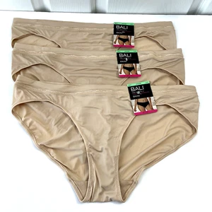 NEW Bali 3 Pairs One Smooth U Bikini Panties XL/8 Beige DFMMBK NWT - Picture 1 of 3
