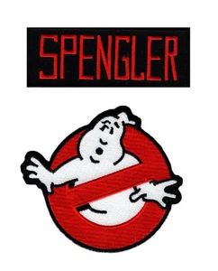 Ghostbusters Spengler Name Tag & No Ghost Iron On Applique Patch - Picture 1 of 1
