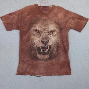 The Mountain Shirt Youth XL Brown Lion Teeth Short Sleeve Distressed Crew Neck - Picture 1 of 9