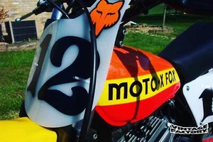 2! Fox Vintage stickers tank fender Works RM YZ KX CR 125 250 400 500 VMX AHRMA - Bild 1 von 6