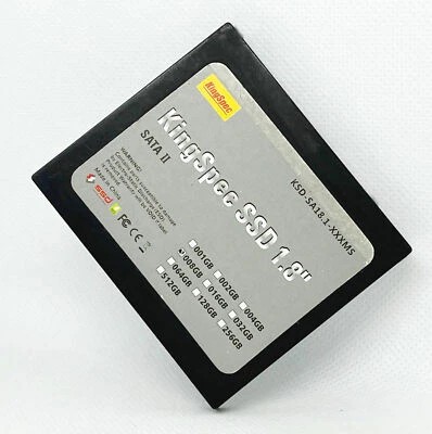 Kingspec SSD 1.8" SATAII KSD-SA18.1-XXXMS 8GB SSD - Image 1 of 4