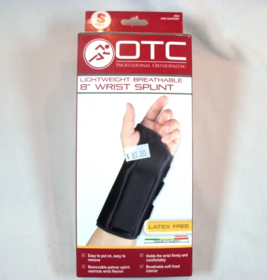 OTC Wrist Splint, 8-Inch Adult, Lightweight Breathable, Small (Left Hand) - Image 1 of 2