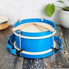 Wooden marching drum with beaters (Blue or Red)