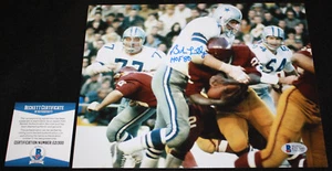Bob Lilly signed 8 x 10, Dallas Cowboys, Texas Christian, Beckett BAS - Picture 1 of 2