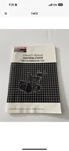 Honda Snowblower 2001 - 2007 Owners Manual HS724 HS928 HS1132 Printed - Picture 1 of 2