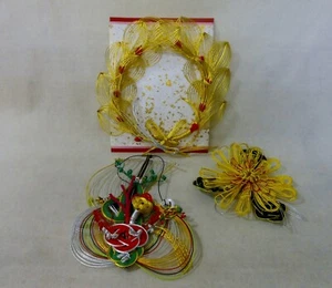 #15 3er Set traditionelle japanische Kordel Kunst Handwerk MIZUHIKI Schatzboot & andere - Bild 1 von 5