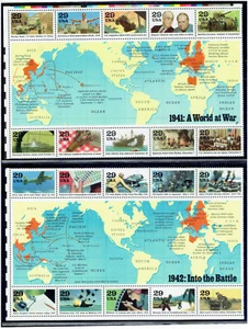 USA 1991 World War II M/S CV $39.50 - Picture 1 of 4