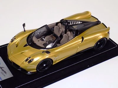 1/18 Looksmart MR Pagani Huayra Roadster in Gold Alcantara base - Image 1 of 4