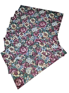 Juego de 6 manteles individuales florales de tela multicolor de 17 1/2" x 12 - Imagen 1 de 8